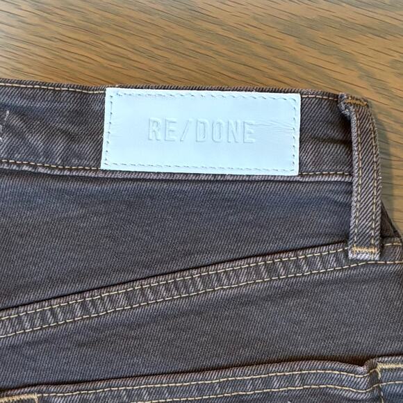 Re/done 70s Ultra High Rise Stove Pipe Straight Leg Jeans Brown Women’s Size 25 - Picture 9 of 11